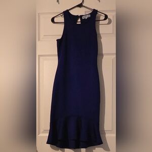 Almost Famous One Shoulder Navy Dress